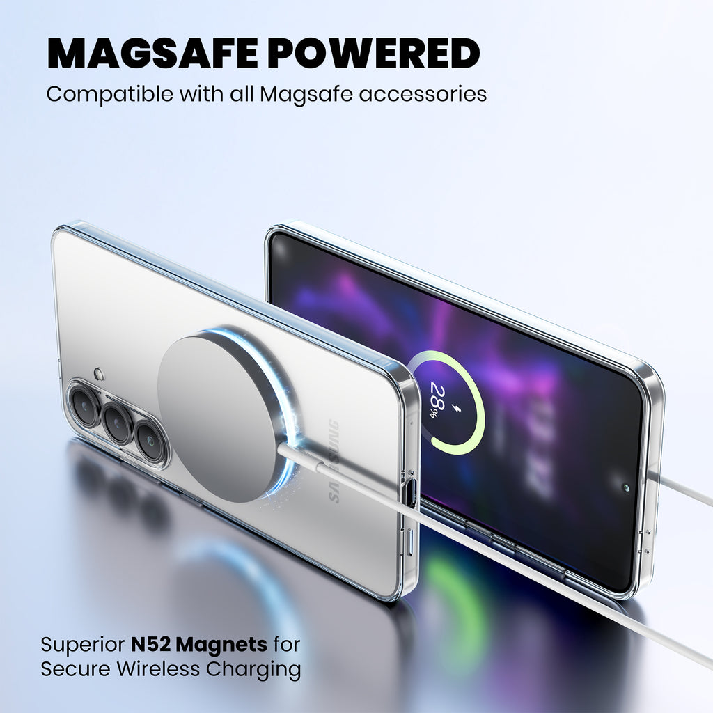 Anti-Yellow Magsafe Clear Case Samsung S Series - Galaxy S25+